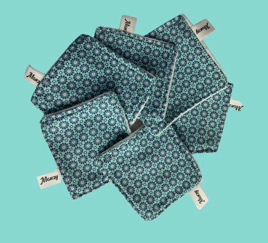 DISCOS DESMAQUILLANTES ESTAMPADO AZUL