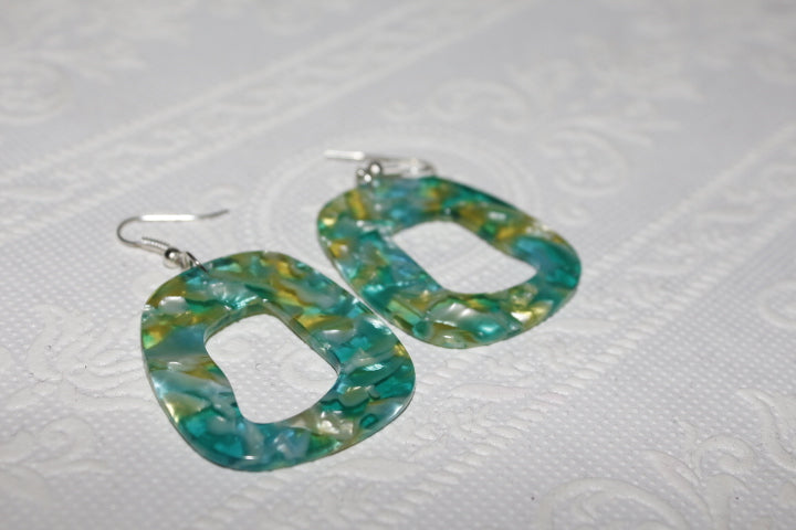 PENDIENTES TONOS VERDOSOS