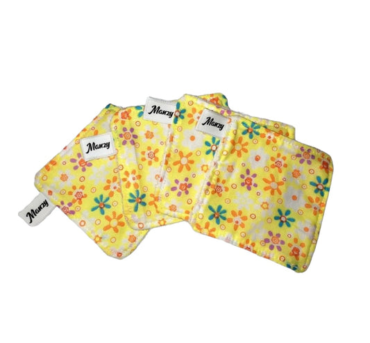 GELBE BLUMEN MAKE-UP-ENTFERNERSCHEIBEN